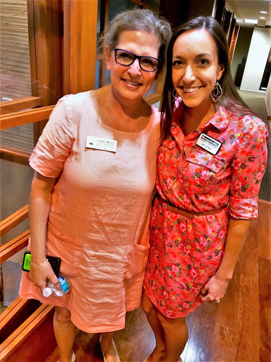 (Left to Right) Claire Berry of Berry & Co. Real Estate and Jennifer O’Neal of MosquitoNix Jacksonville network at Chamber Before Hours.